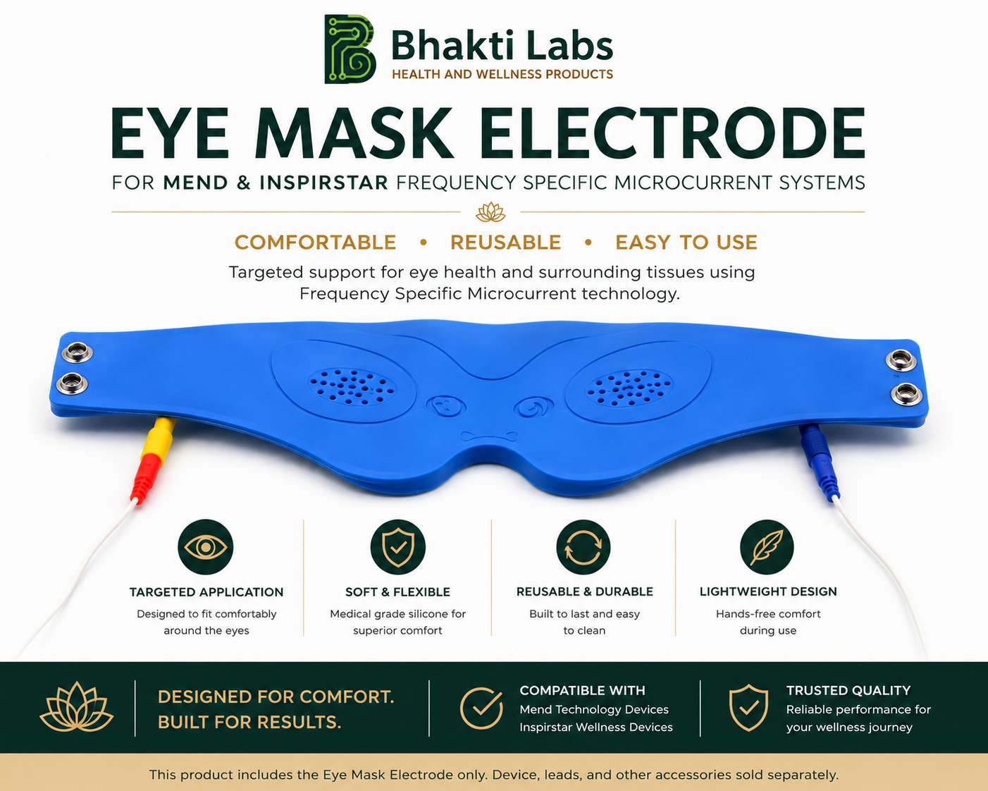 Frequency Specific Microcurrent Eye Mask Electrode Bhakti Labs